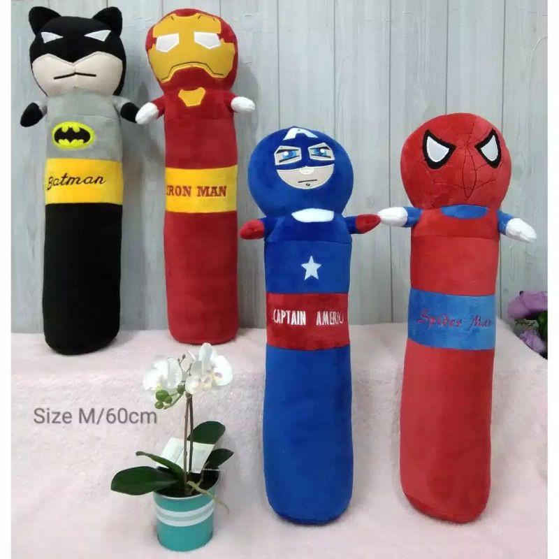 guling boneka superhero avengers spiderman/batman/ironman/captainamerica