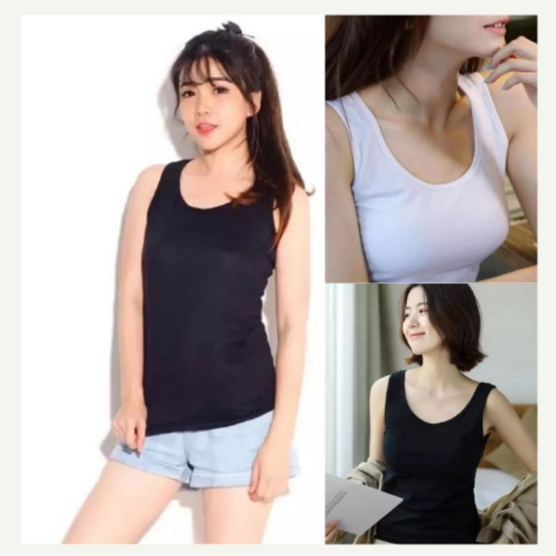 BASIC FASHION TANK TOP WANITA TALI BESAR/ TANGTOP WANITA TALI BESAR