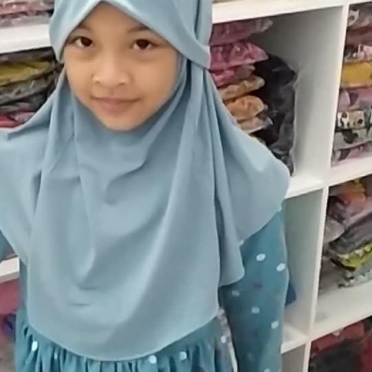 ♣ jilbab Aisyah anak, bergo cadar anak, Khimar muthia kids,kerudung anak - Army ➽