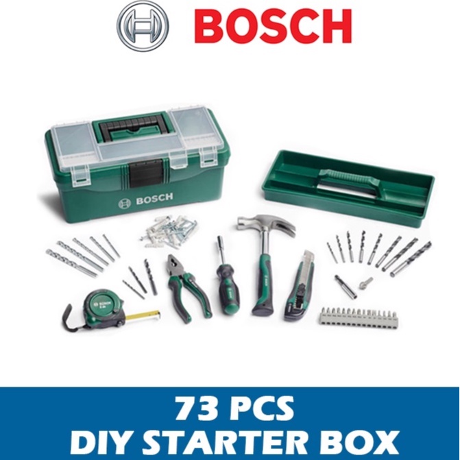 BOSCH 73 DIY STARTER TOOL BOX / Perkakas Multi Fungsi Set 73 Pcs