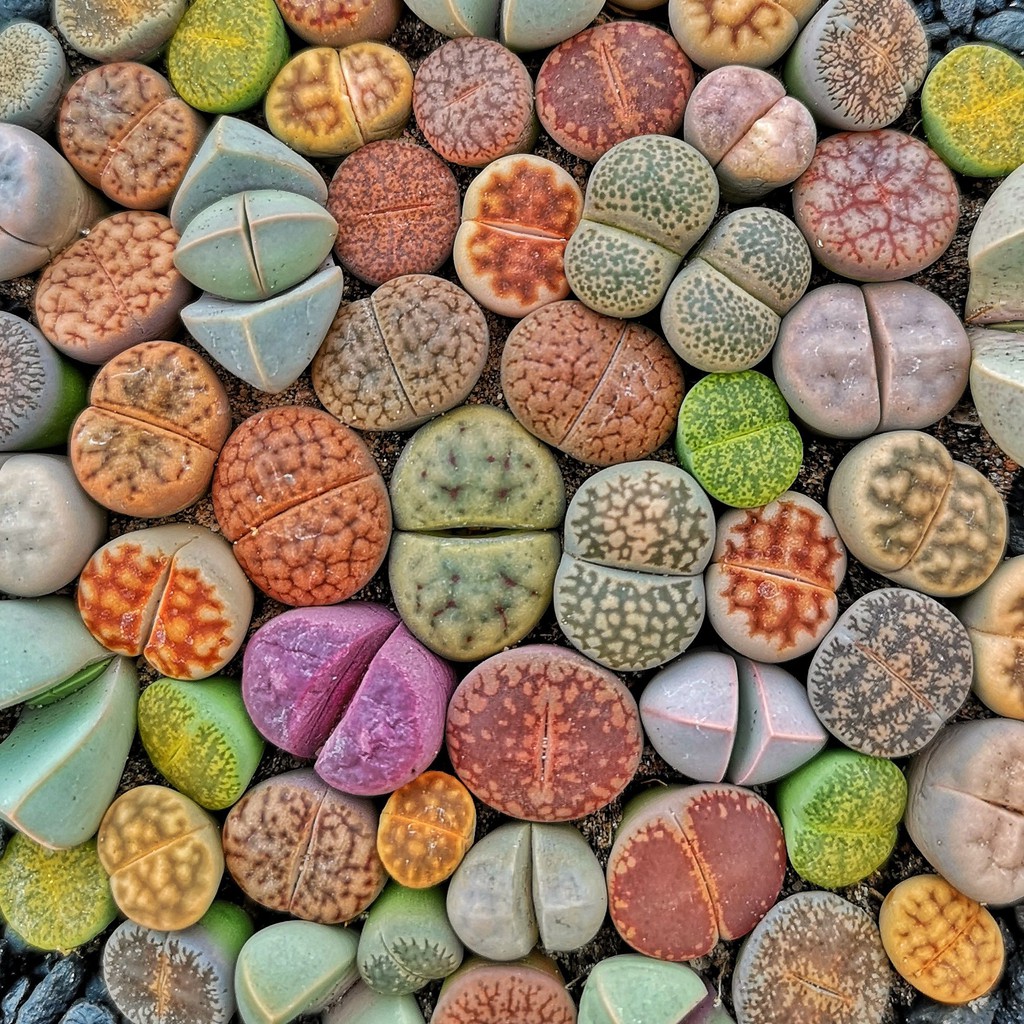 Benih Bibit Biji - Lithops Mix 'Si Batu Hidup' The Living Stone Sukulen Seeds - IMPORT