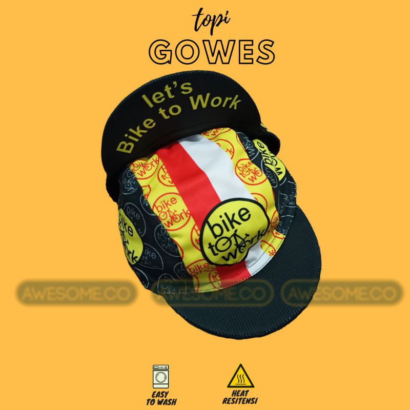 Topi Sepeda / Topi Gowes / Cycling Cap Topi Sepeda Lipat Gowes