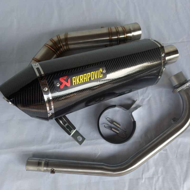 KNALPOT RACING Akrapovic Layang Untuk , R15 , CBR150 , Vixion , Minerva, gsx150