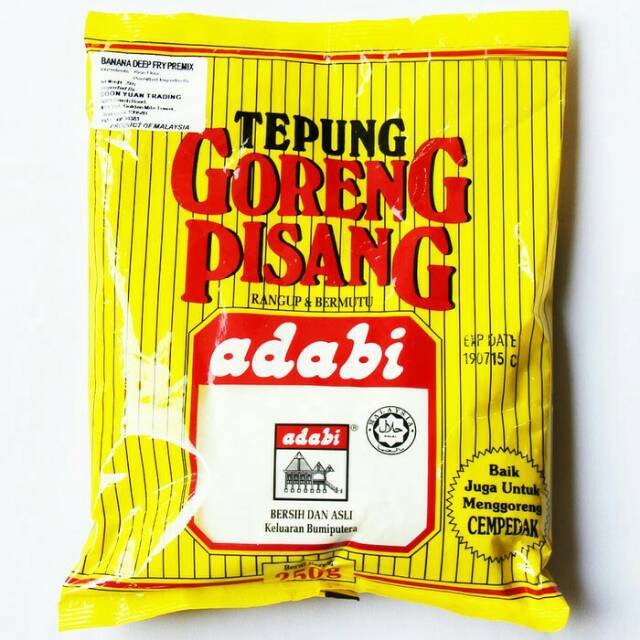

Tepung Pisang Goreng / Tepung Crispy Adabi Malaysia 250 Gr HALAL