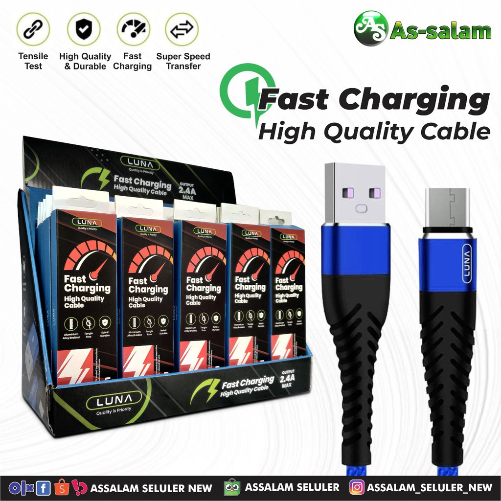 KABEL DATA MICRO LUNA FAST CHARGING / KABEL DATA LUNA RCB-651