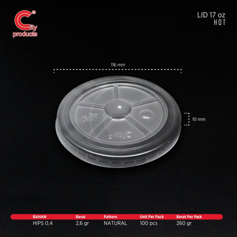 Tutup Bowl 17 oz Soup / Lid Bowl 17 oz Soup