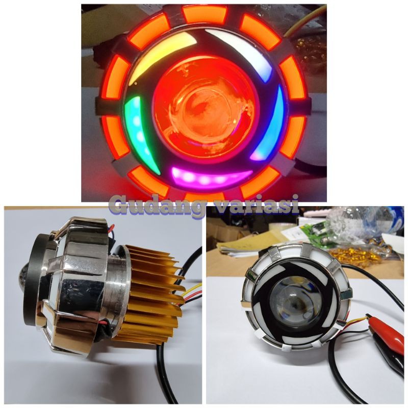  Lampu  led depan projie mini rainbow  2 5 inch Shopee 