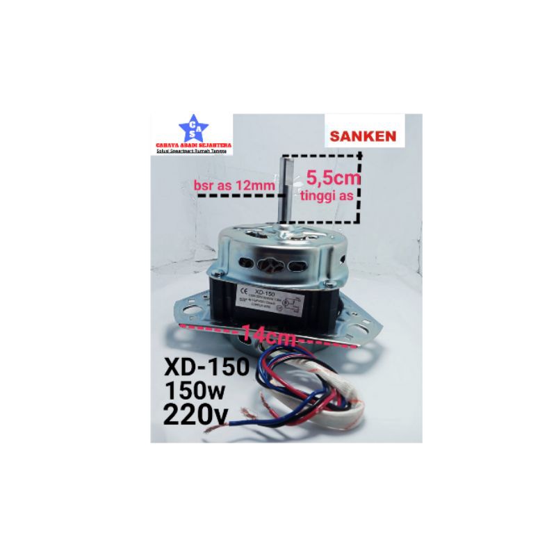 SANKEN Dinamo pencuci mesin cuci 2 tabung KAKI 3BAWAH