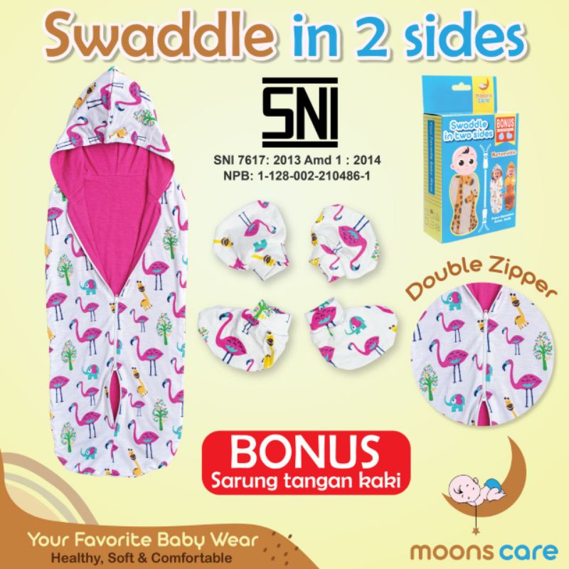 SNI Bedong Bolak Balik Dita Moons Care (2 sides) motif