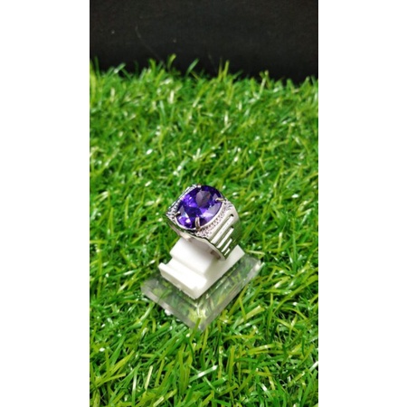 BATU KECUBUNG AMETHYST CUTTING DIAMOND TOP QUALITY PURPLE COLOR CHATAM
