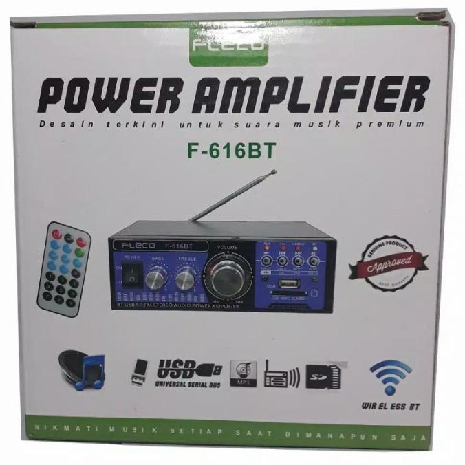 Sale Power Amplifier Fleco F-616Bt/Amplifier Bloetooth/Ampli Salon Karaoke