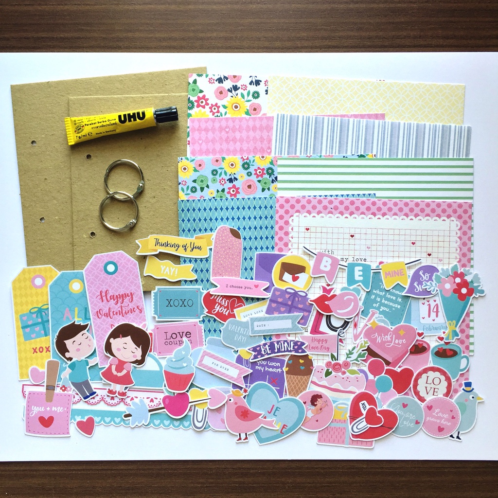 

Love Love Love Scrapbook Kit | Scrapbook Set | Bahan DIY Scrapbook