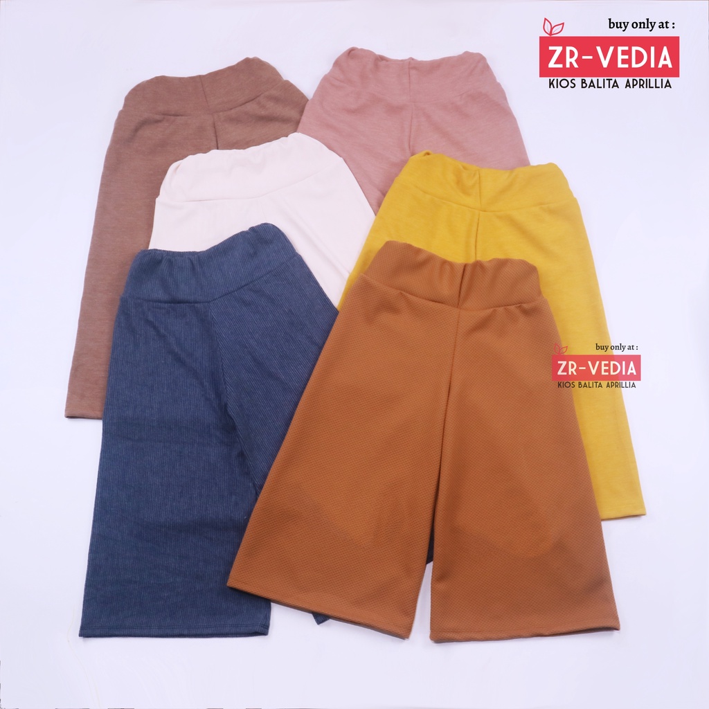 Kulot Polos uk 6-7 Tahun / Celana 3per4 Anak Perempuan Murah Pants Adem Cullotes Celana Pendek Kiosbalitaaprillia