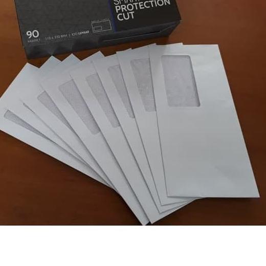 

֍ Amplop Putih Jendela KIRI / Amplop Window No.90 JPLUS Biru ☺