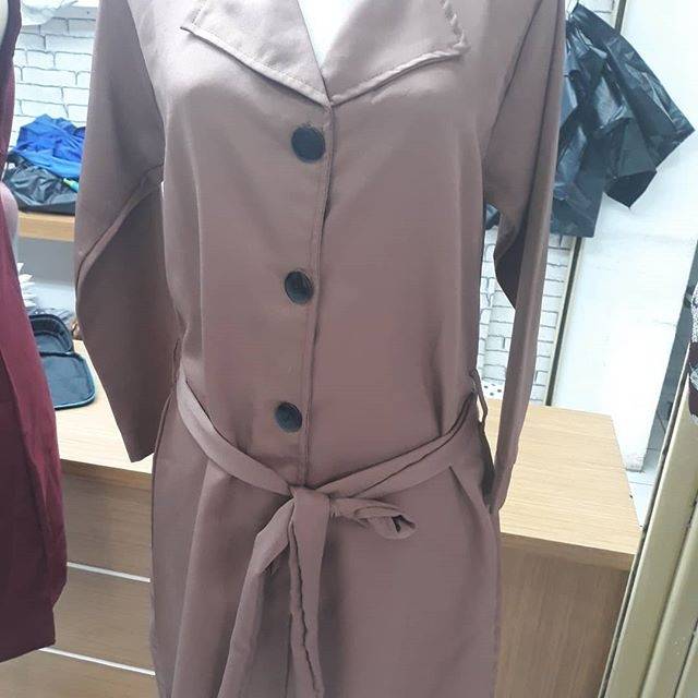 Tunik tali pinggang moscrepe