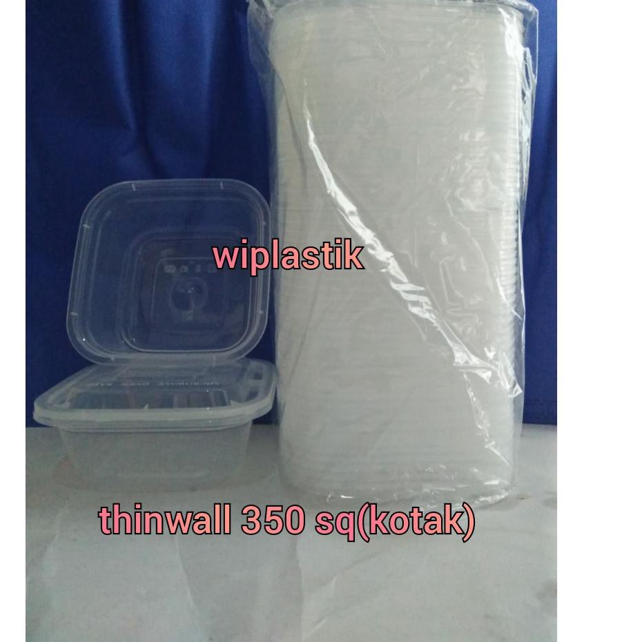 ☂ > Thinwall 350ml SQ / Thinwall 350ml Kotak Persegi / Kotak Thinwall 350ml Square Microwave ✮