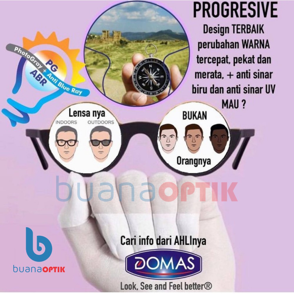 LENSA PROGRESSIVE BLUCROMIC SUN BEACH DOMAS ORI