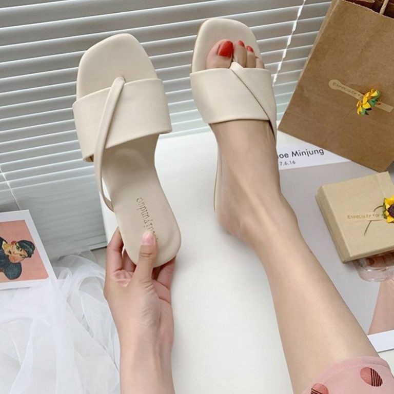 JSF 801 (SIZE 36-40) RISCE SANDAL FLAT IMPORT WANITA CEWEK PEREMPUAN JAKARTA BATAM JEPIT