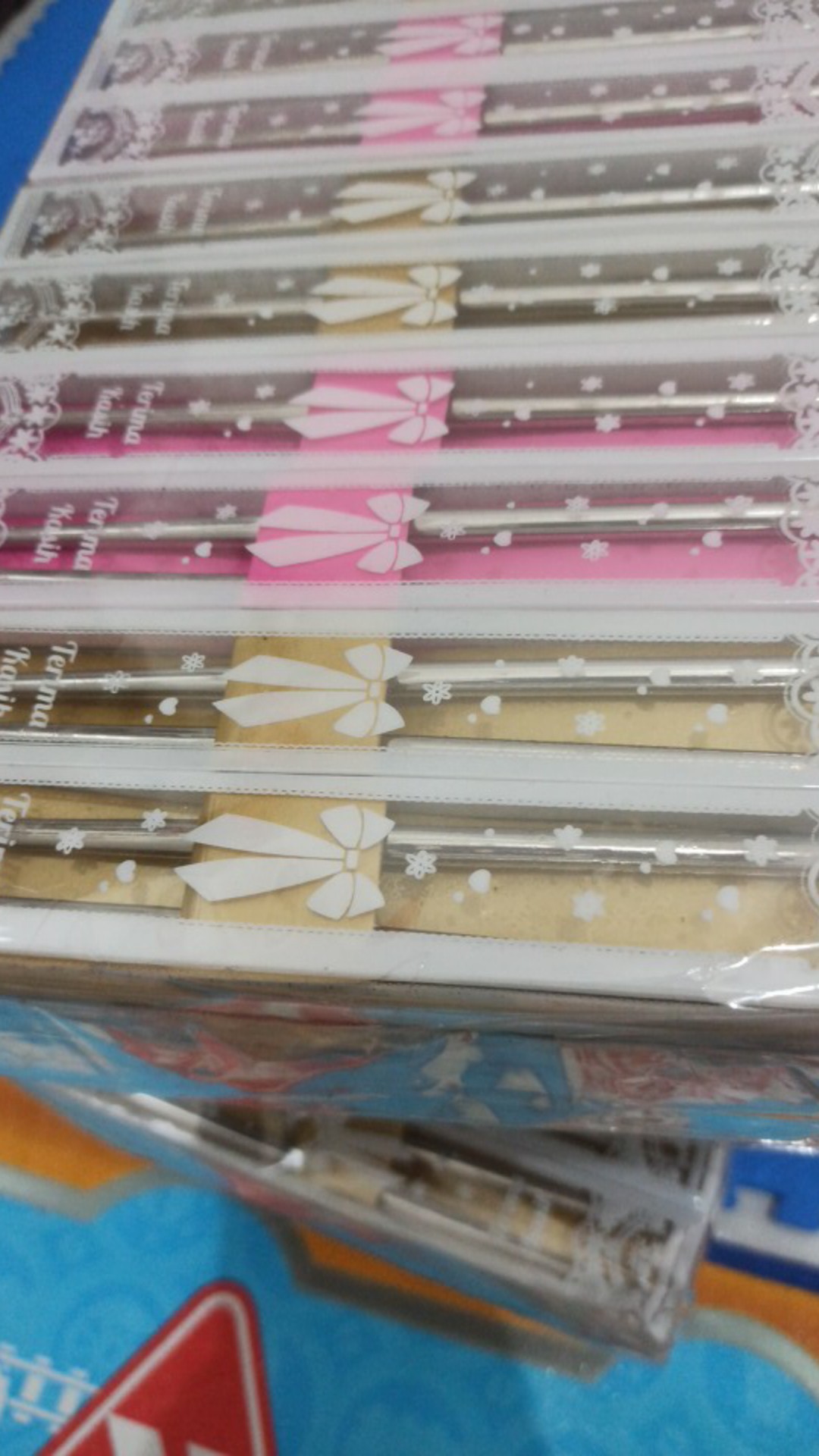 Souvenir Sumpit Stainless Kemasan Mika Motif + Kut