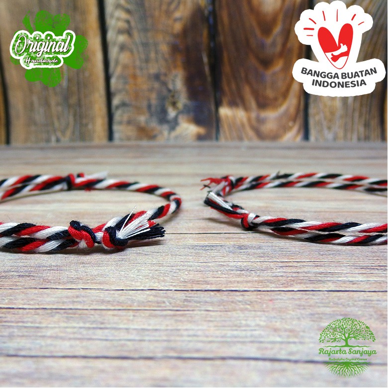 Gelang Tridatu Tali Katun Handmade Rajarta