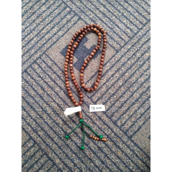 tasbih kokka bulat coklat rumbai ± 9 mm ( 9mm ) 99 butir ( kauka kaukah pukah pukaha kuka koka)