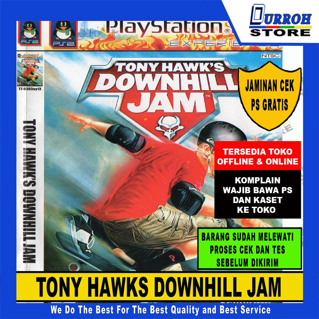 KASET GAME PS 2 DOWNHILL JAM TONY HAWKS