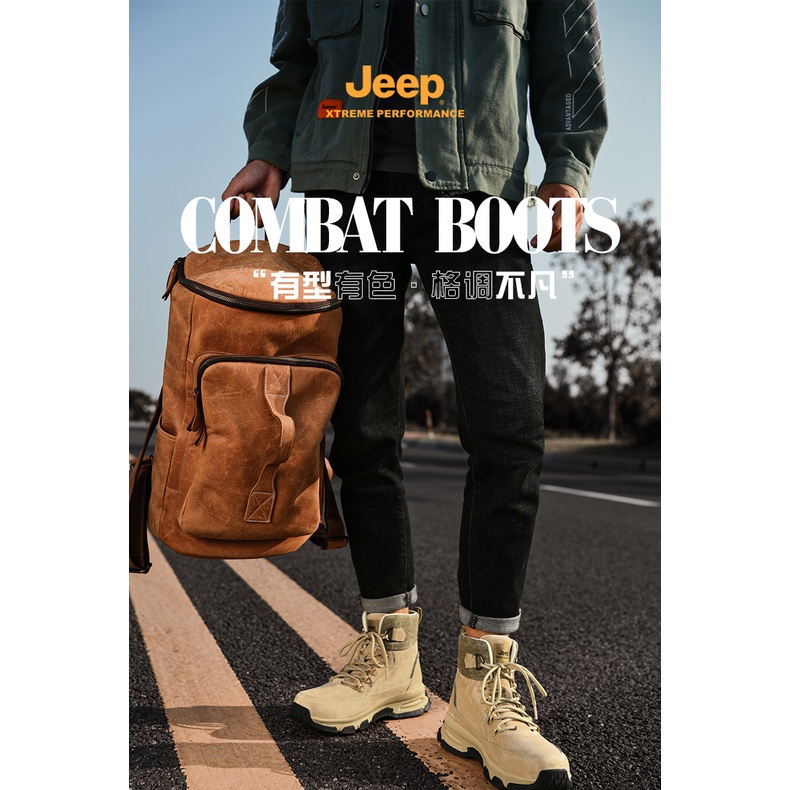 Jeep Sepatu Pria  Non-Slip Martin Boot Tren 2021