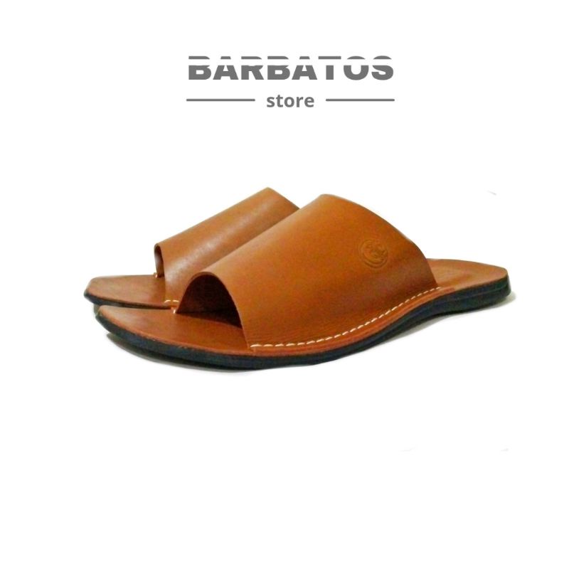 BARBATOS | Sandal Kulit Asli Kokop Pria | Sandal Kulit Slop | Sandal Kulit Slipper