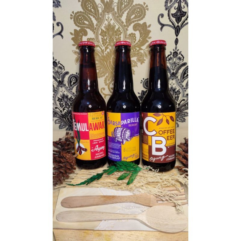 Paket 5 Botol Coffe Beer/Sarsaparilla/Temulawak