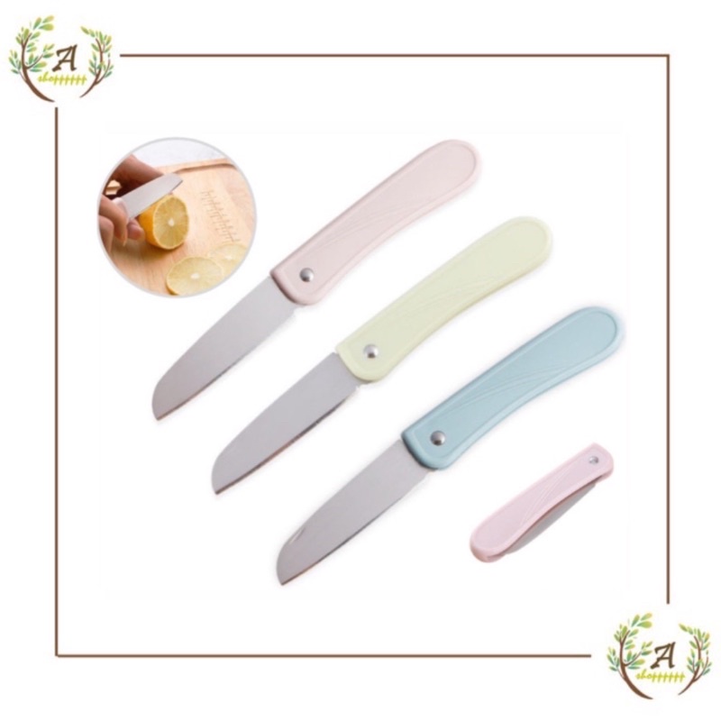 

pisau dapur pemotong buah sayur gagang lipat alat pengupas stainless serbaguna kitchen knife portable