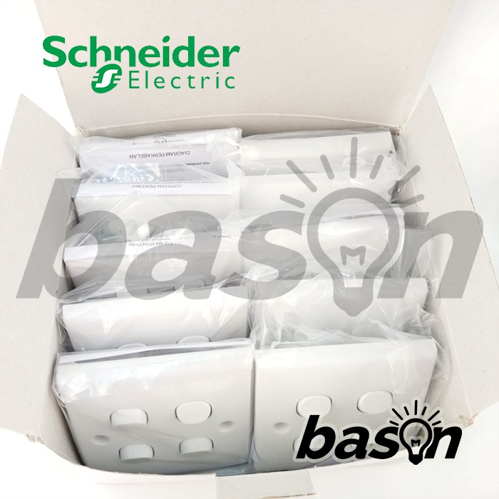 SCHNEIDER Classic 4 Gang 1 Way Switch - Clipsal - Saklar 4 Tombol