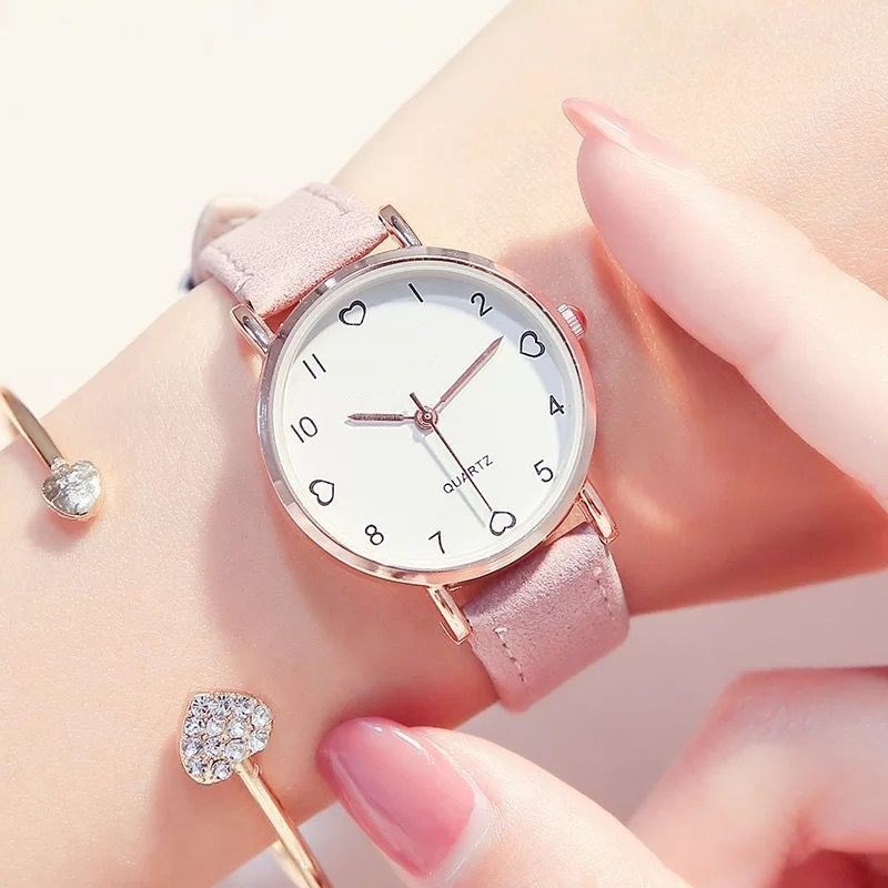 ELBER J171 Jam Tangan Kulit Wanita Polos Jam Cewek Analog Mini Tali Kecil-8