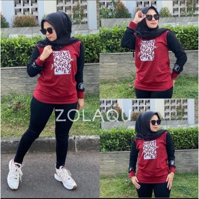 ZOLAQU COMBET WANITA PREMIUM kaos zolaqu wanita BUKAN original terbaru 2022  baju atasan wanita (01)