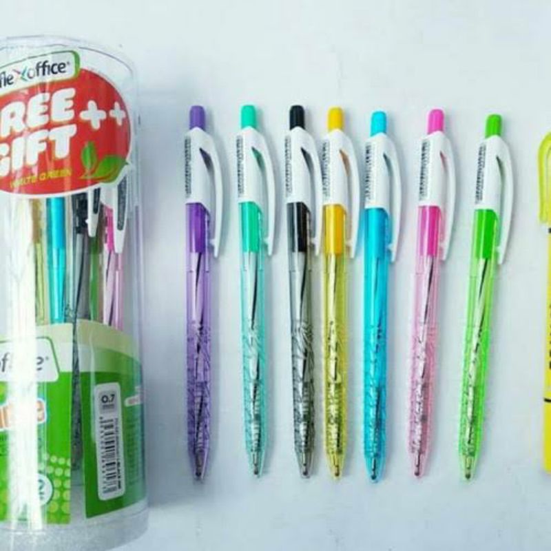 

Pulpen Hitam Super Frendee 0.7mm (Cangkang warna warni)