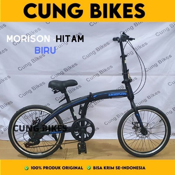 sepeda lipat 20 MORISON 8118 AT disc brake dan 7 speed Kwalitas Morison