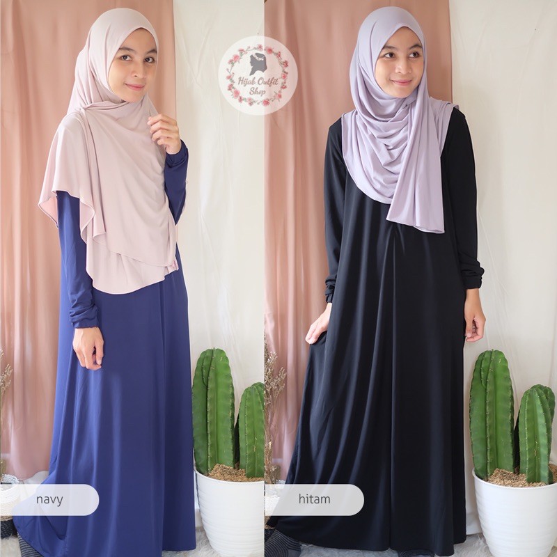 zakiya basic dress / gamis basic / dress polos