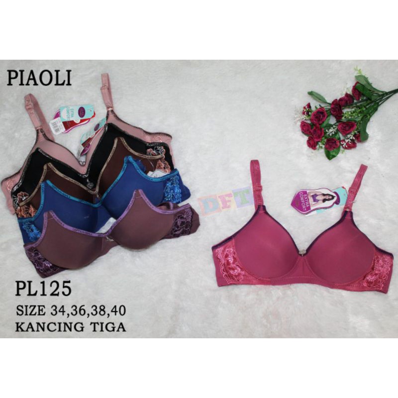 Bra Piaoli wanita PL 125 || Bra wanita Import || Bra Piaoli kancing 3