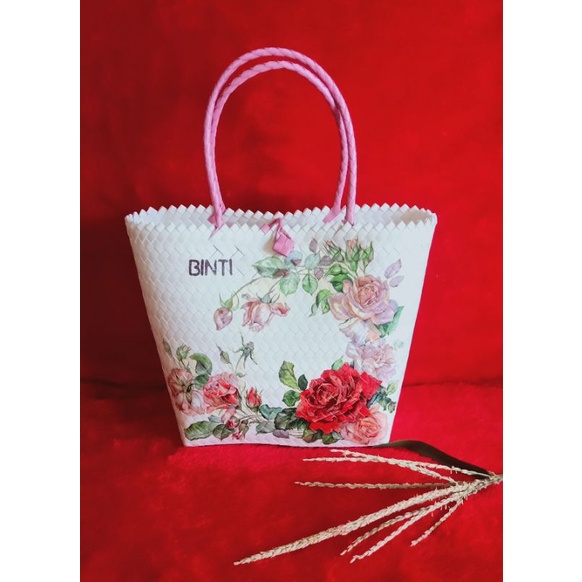 tas jinjing ory free nama L / tas decopage / tas lukis cantik