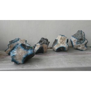 batu bahan bongkahan pandan biru hiasan rumah/aquarium/cincin