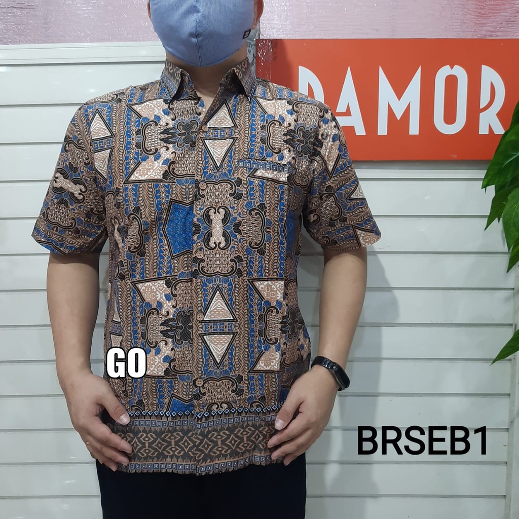 bego BRSEB DAMOR (CRESSIDA) KEMEJA BATIK Cowok Pakaian Pria Baju Batik Dewasa Lengan Pendek