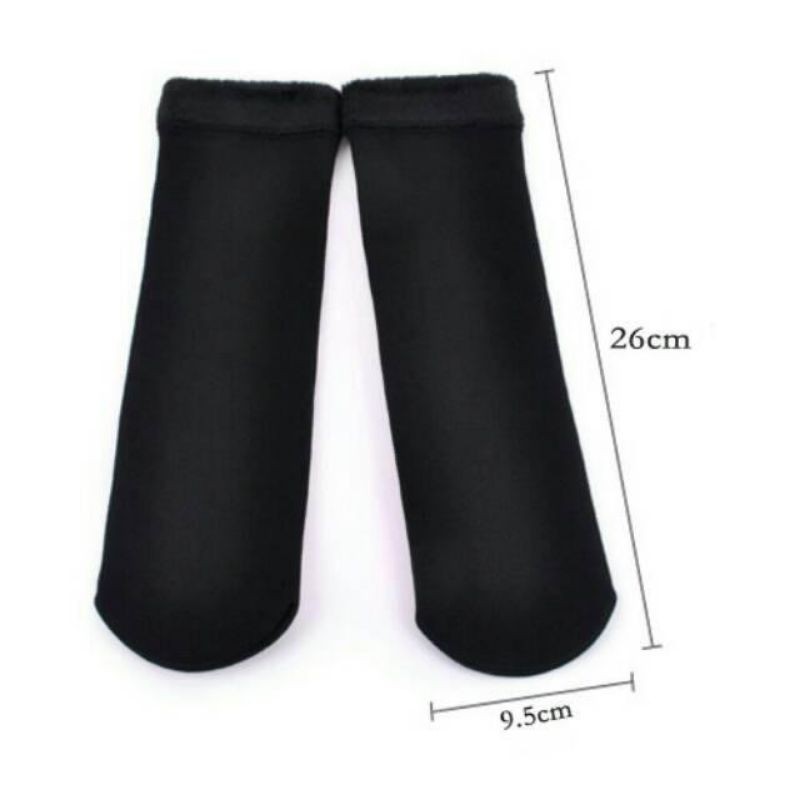KC - Winter Autumn Velvet Socks Kaos Kaki Bahan Katun Cashmere Tebal Hangat Musim Dingin-7