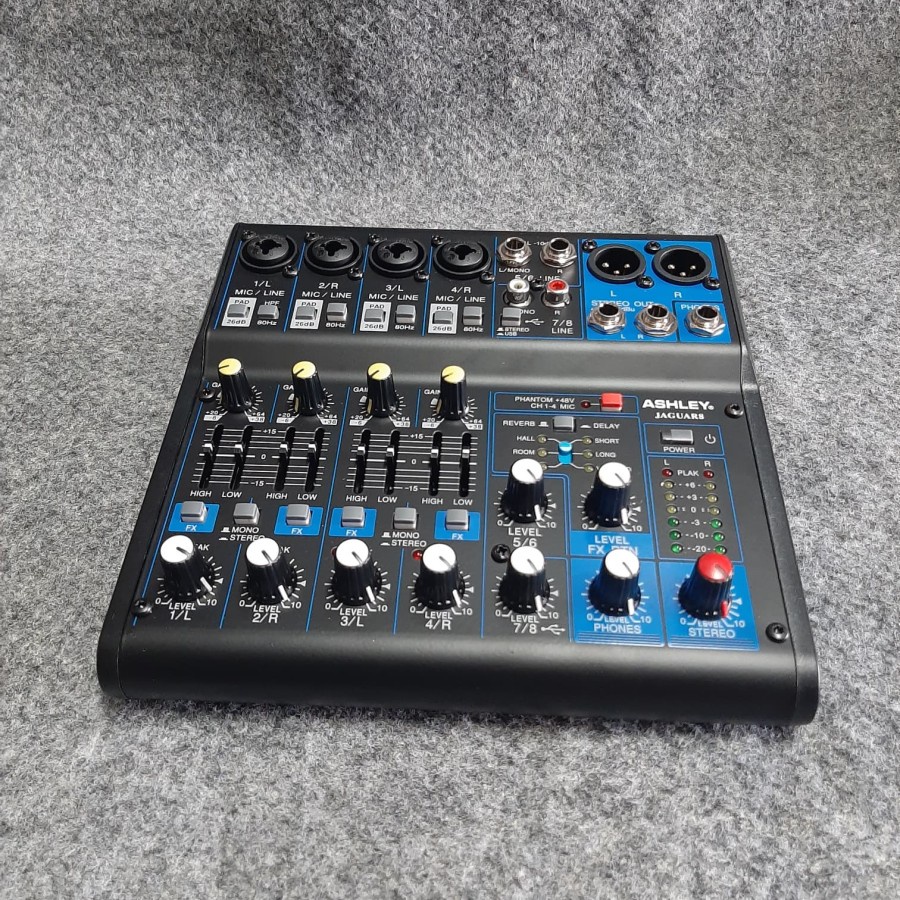 Mixer Audio Ashley Jaguar 8 USB Recording Interface Efek Reverb