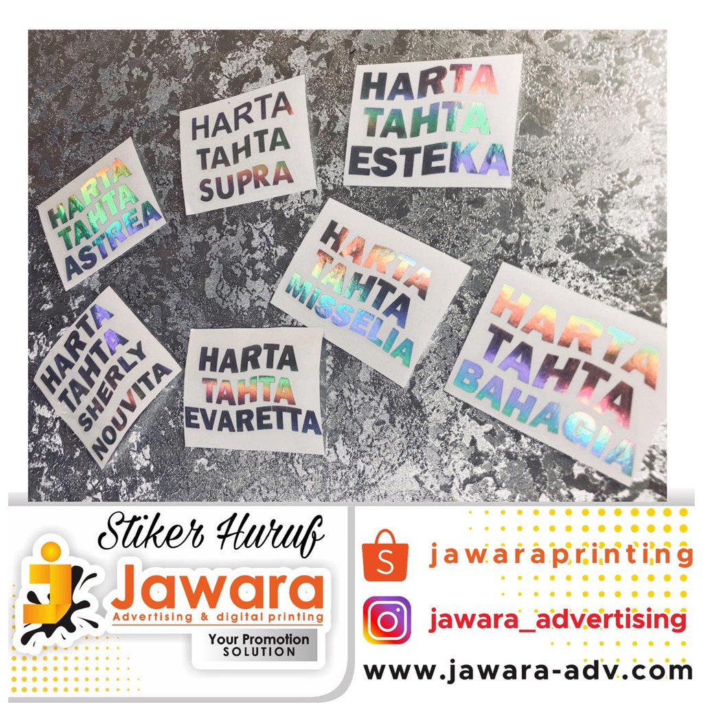 Sticker Huruf