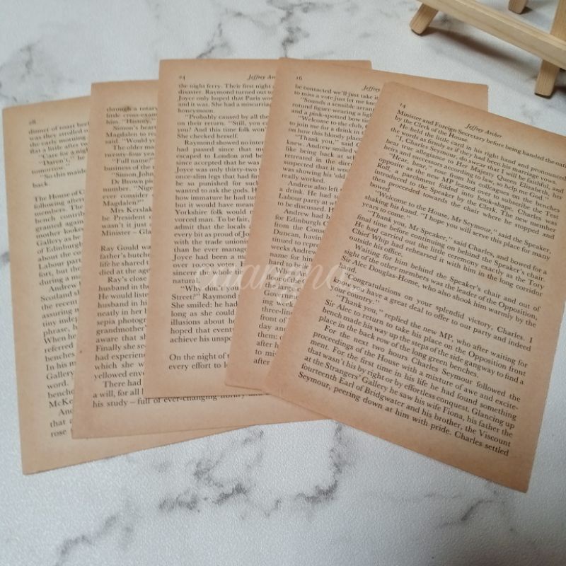 

10 lembar vintage paper / old book paper/ kertas buku tua