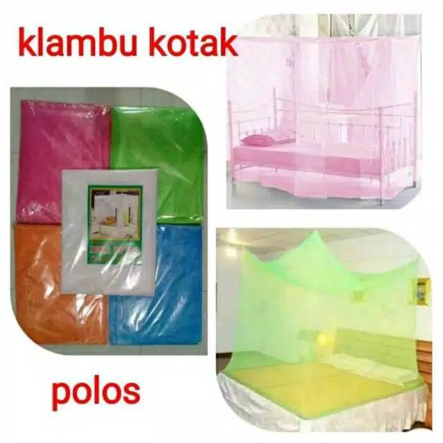 Kelambu Kotak Manohara Polos / Kelambu Tidur / Kelambu Kasur