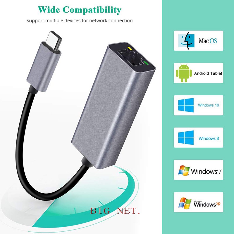 TYPE-C (USB C) To Lan RJ45 Gigabit converter Adapter/ TYPE-C ETHERNET GIGABIT