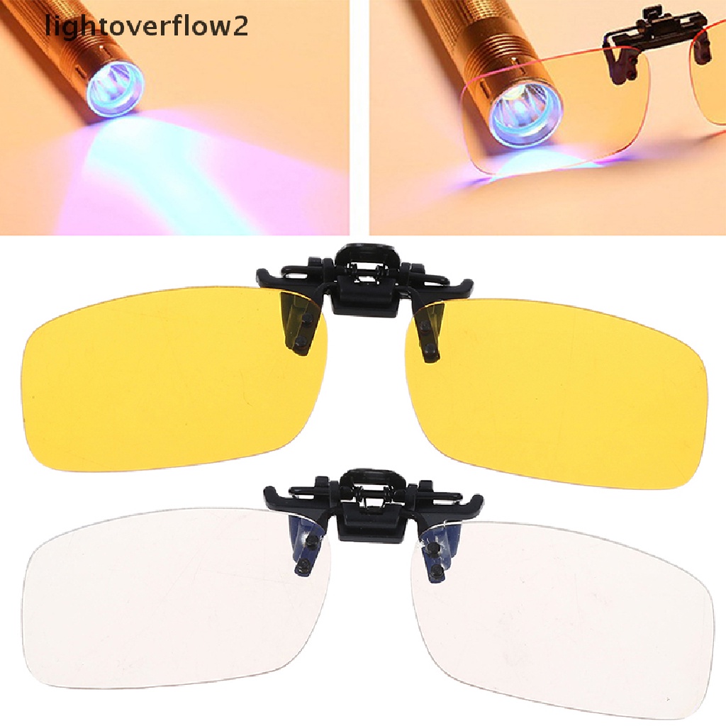 (Light2) Kacamata Anti Sinar Biru / Uv Model Clip-On Untuk Komputer / Kantor