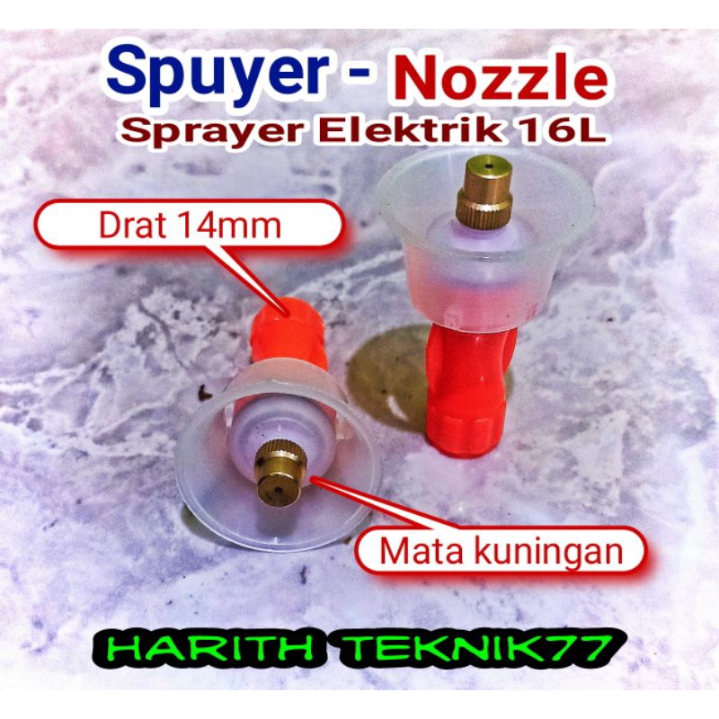 Nozzle spuyer sprayer elektrik n manual mata 1kuningan kabut drat 14mm
