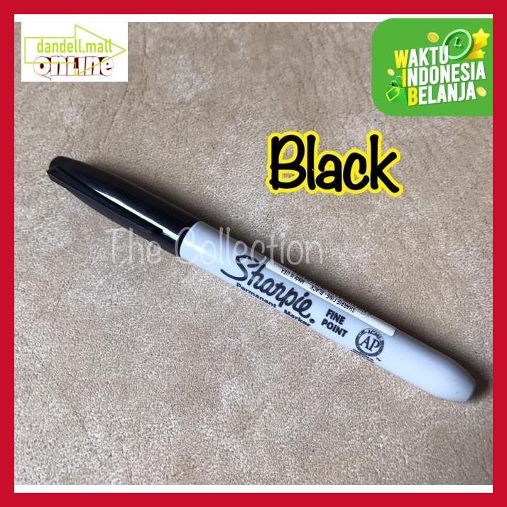 U8Tyrt67- Atk0501Sh Black Fine Point Sharpie 30051 Spidol Permanent Marker Hitam E3Yrf797-