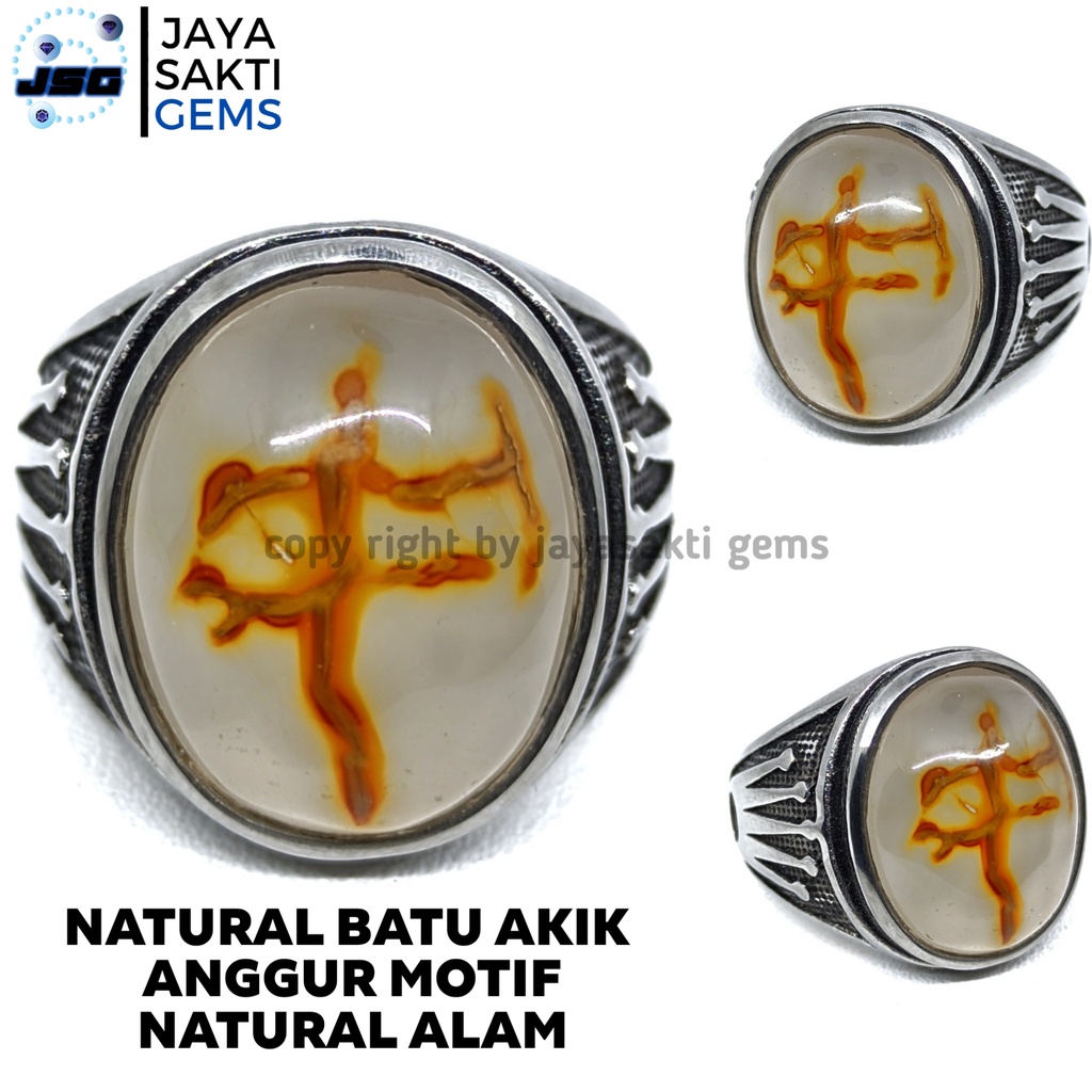 Natural Batu Akik Anggur Motif Natural Alam AM01